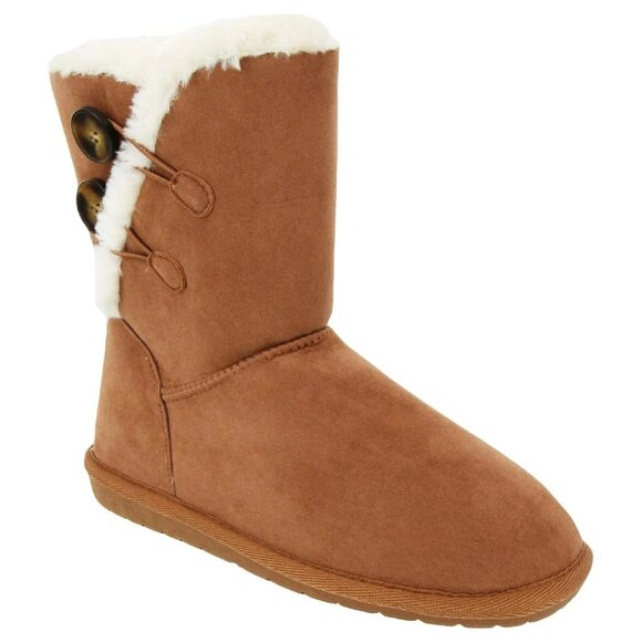 Sugar Womens Marty Faux Suede Cold Weather Winter & Snow Boots - Picture 1 of 4